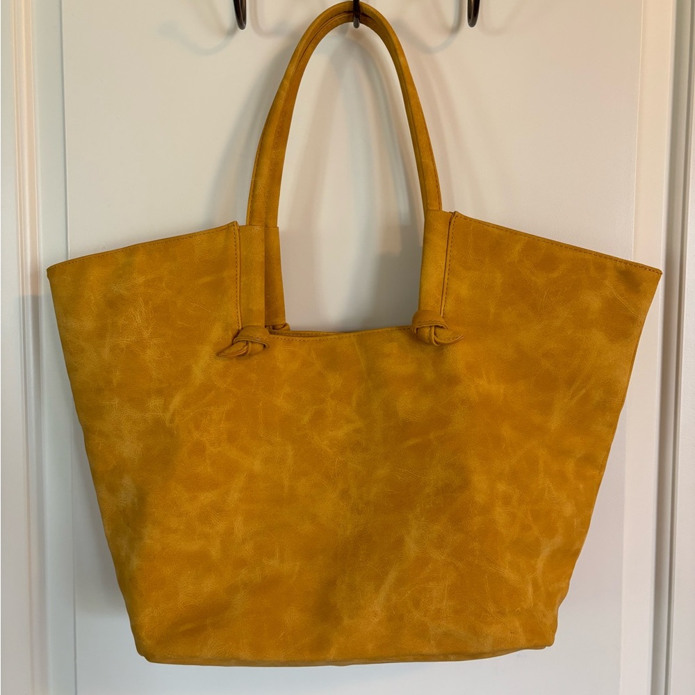 Anthropologie Mustard Yellow Tote Bag